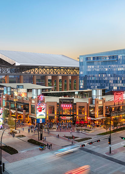 Texas Live! exterior outside of Globe Life Field